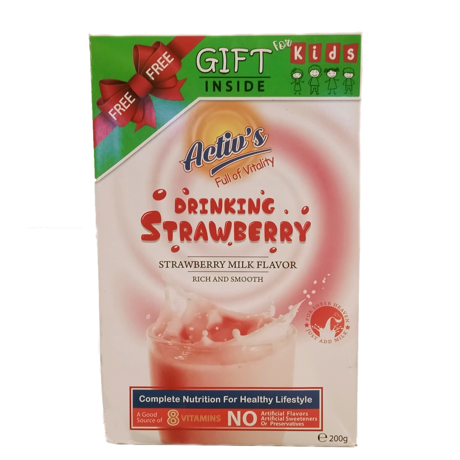 Buy Activ's Drinking Strawberry Milk Flavour Powder Milk