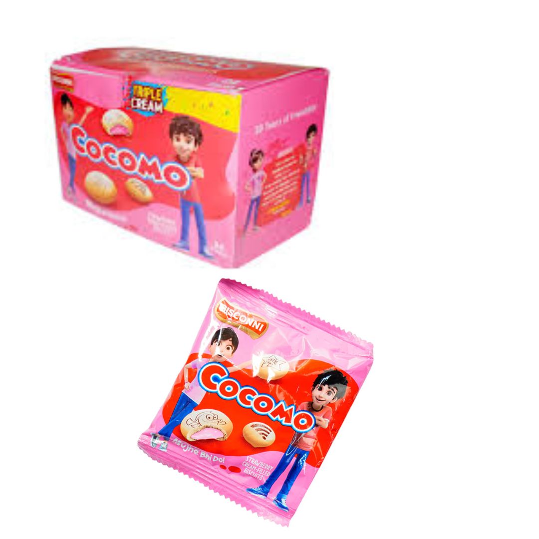 Bisconni Cocomo Tripple Strawberry Cream Filled (1x30)