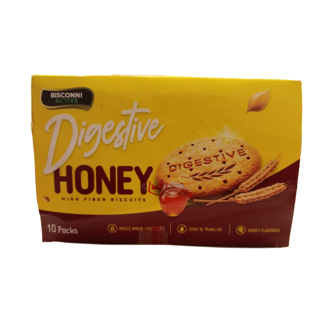 Bisconni Digestive Honey High Fiber Biscuits (1X10)