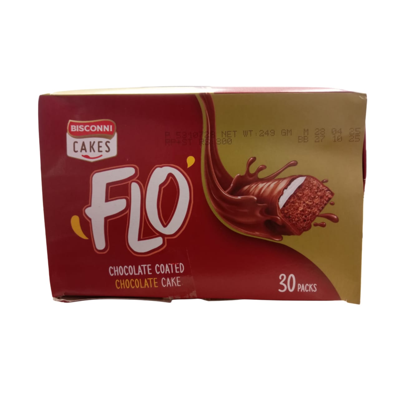 Bisconni Flo Chocolate Coated Cake  (30 Packs)