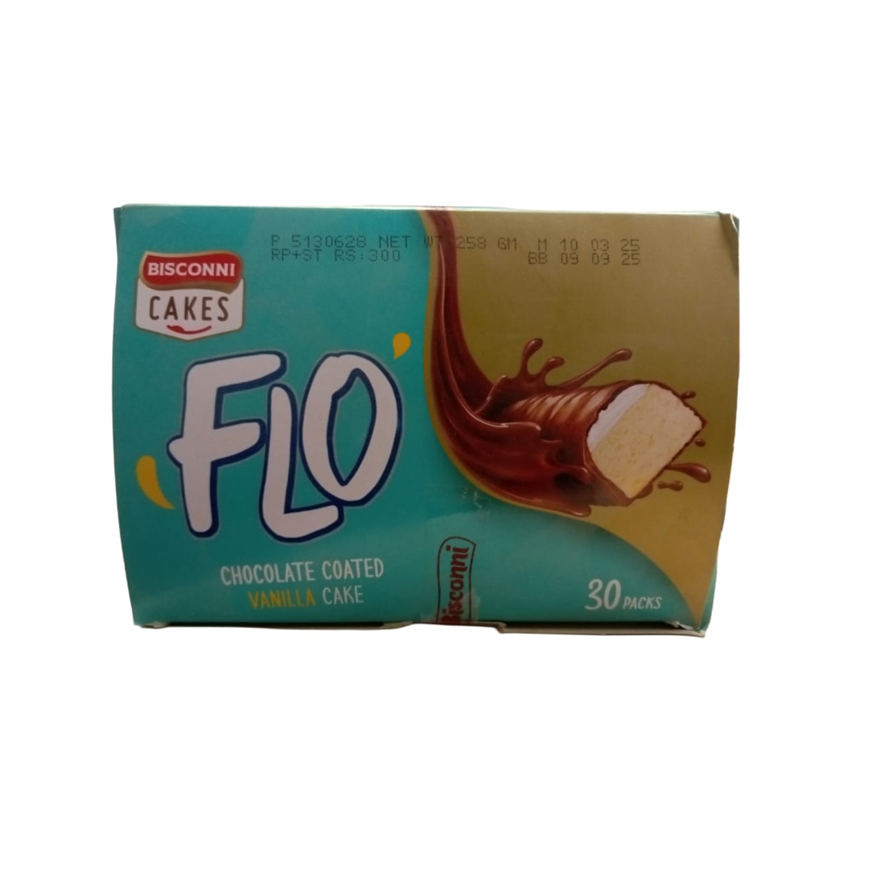 Bisconni Flo Chocolate Coated Vanilla Cake (1X30)