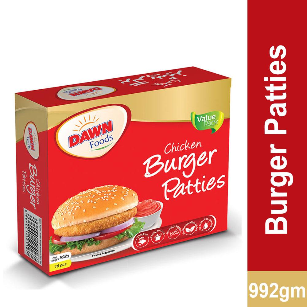 Buy Dawn Chicken Burger Patties 16 Pieces (992g) At Best Price GrocerApp