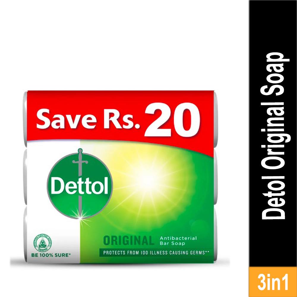Dettol Antibacterial Soap Original 80g - Pack of 3