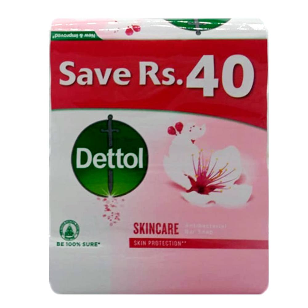 Dettol Skin Care Anti Bacterial Soap Trio Pack 4 in 1 Save Rs 40