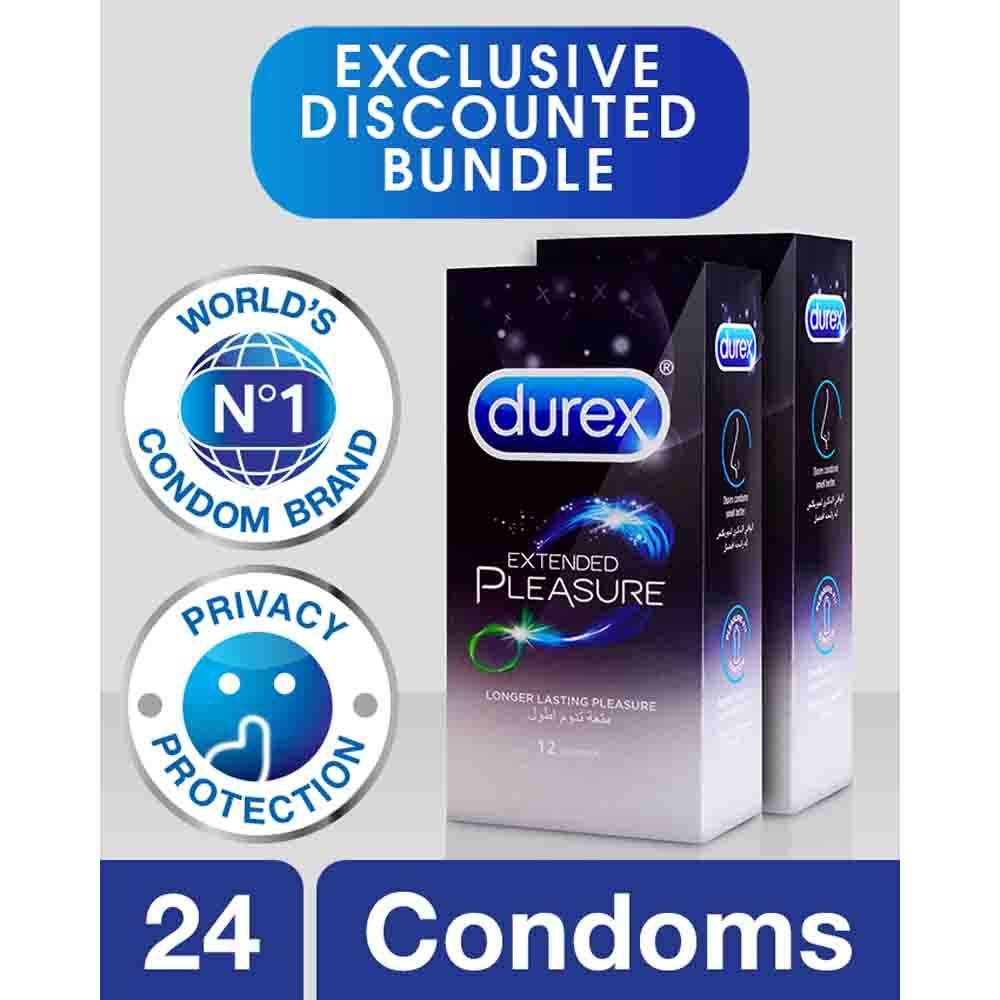 Buy Durex Extended Pleasure Longer Lasting 12X2 Condoms Bundle Pack At ...