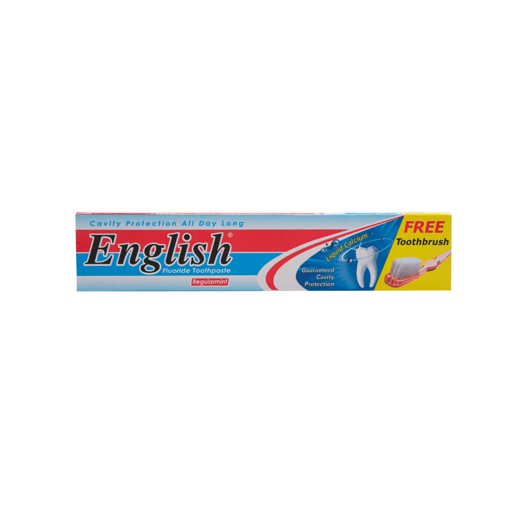 English Regular Mint Toothpaste With Brush