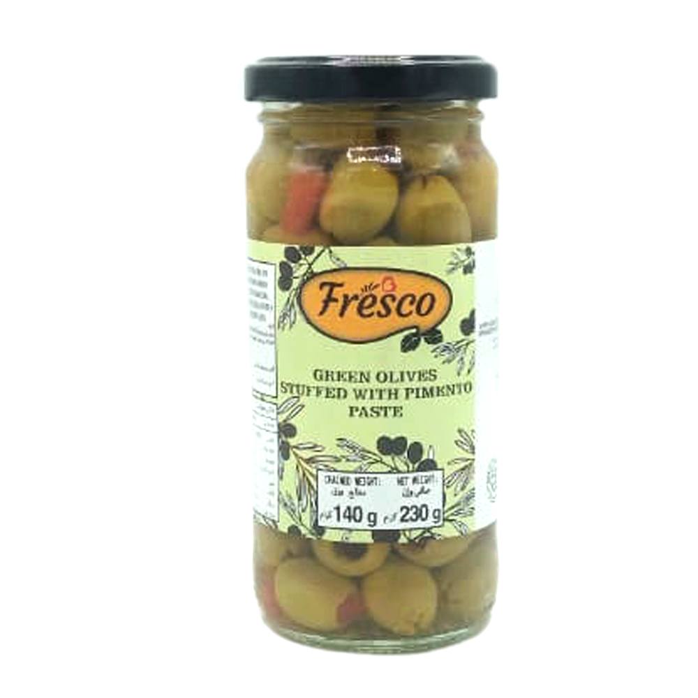 Buy Fresco Green Olives Stuffed with Pimento paste Olives