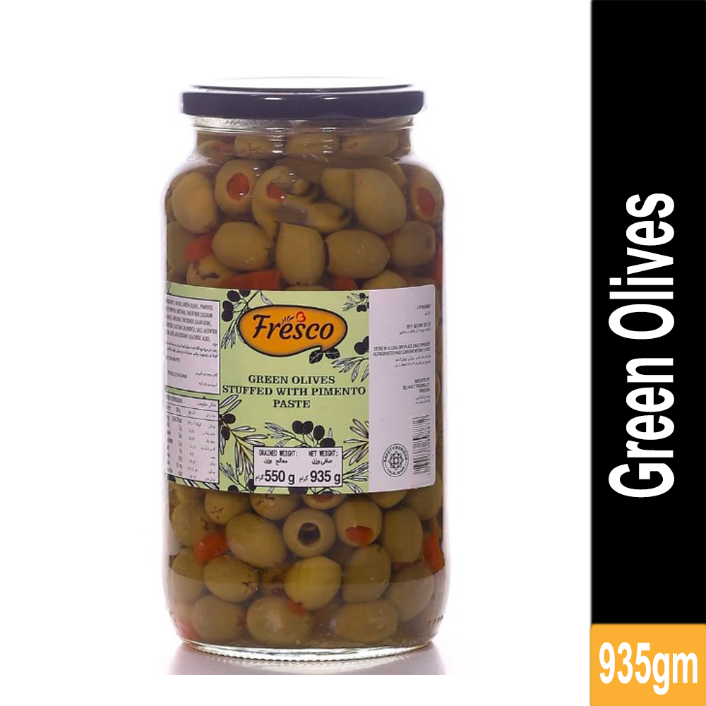 Buy Fresco Green Olives Stuffed with Pimento paste At Best Price