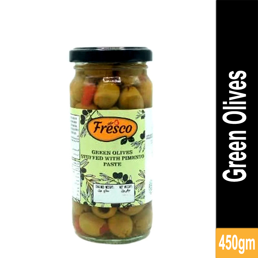 Buy Fresco Green Olives Stuffed with Pimento paste At Best Price