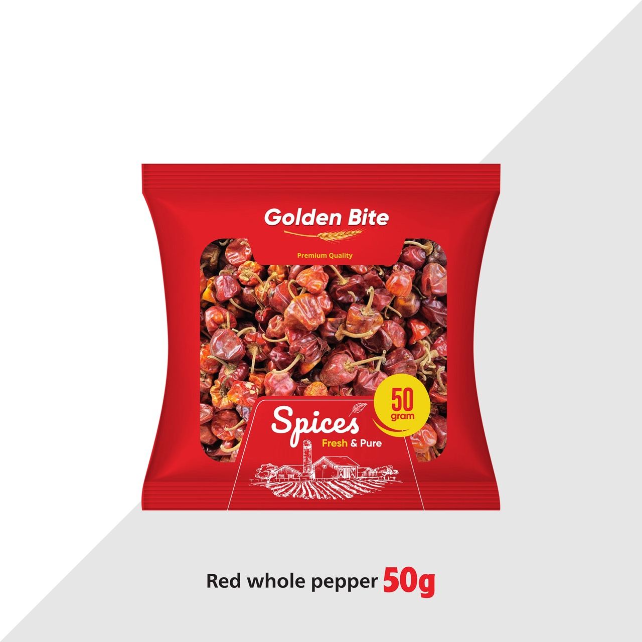 Golden Bite Sabut Gol Lal Mirch (50g)