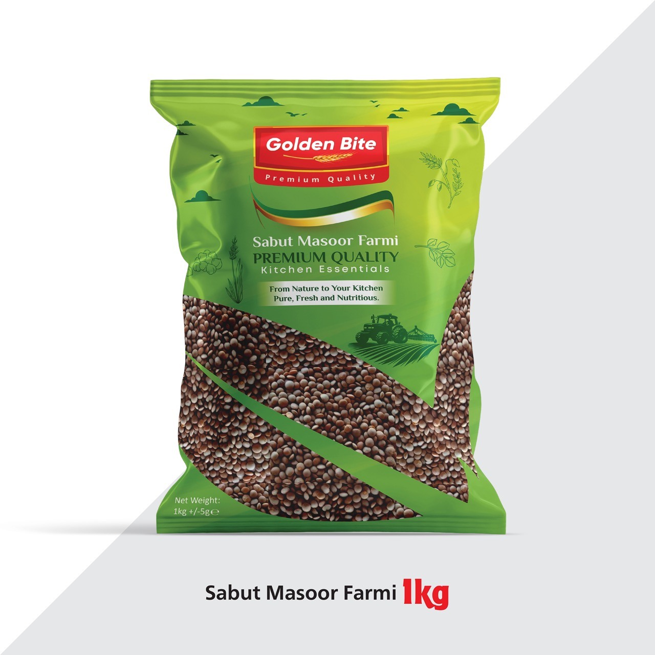 Golden Bite Sabut Masoor Farmi (1kg)