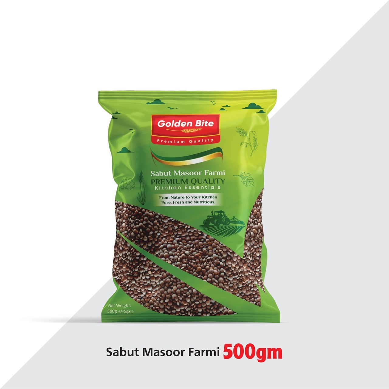 Golden Bite Sabut Masoor Farmi (500g)