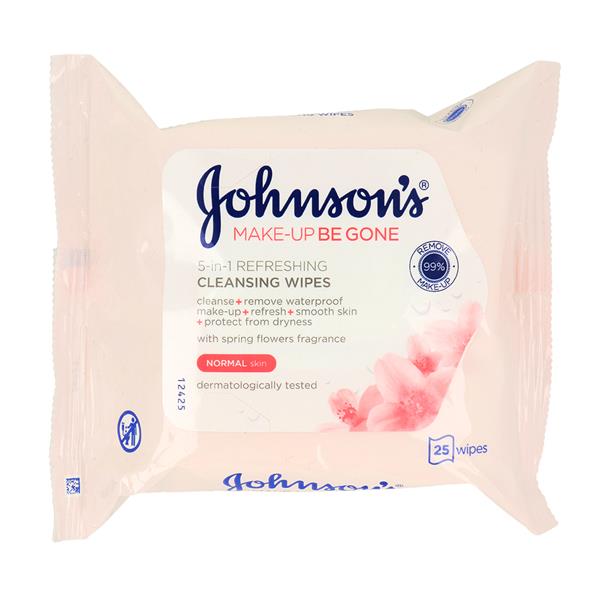 Johnsons Make Up Be Gone 5 in 1 Refreshing Cleansing 25 Wipes Normal Skins | Imported