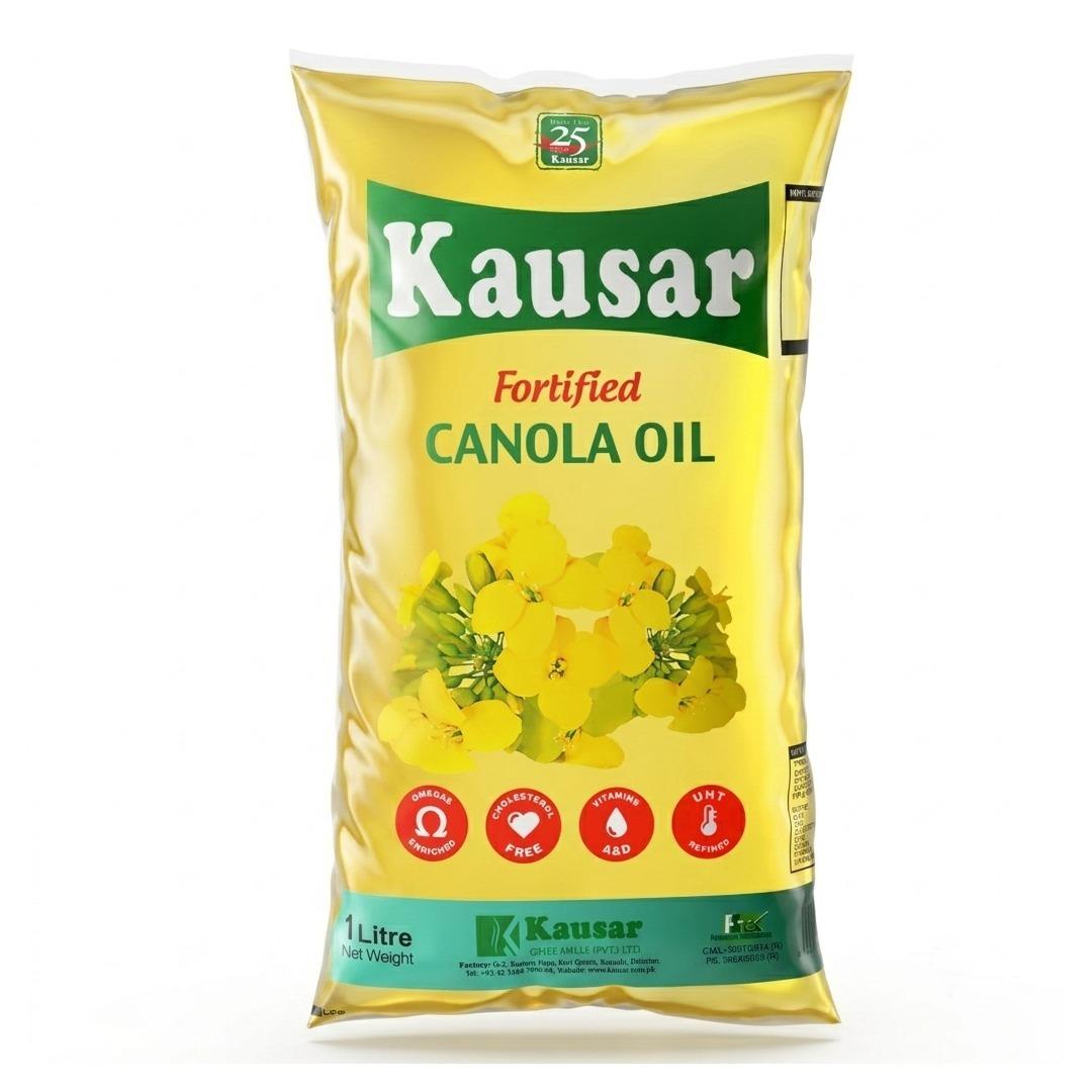 Kausar Canola Oil Pouch (1 Ltr)