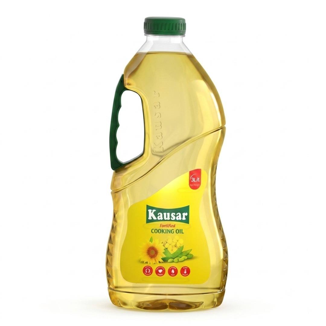 Kausar Cooking Oil Bottle (3 Ltr)