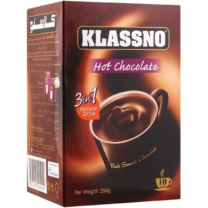 Klassano Hot Chocolate 3 in 1 Box (1x10)