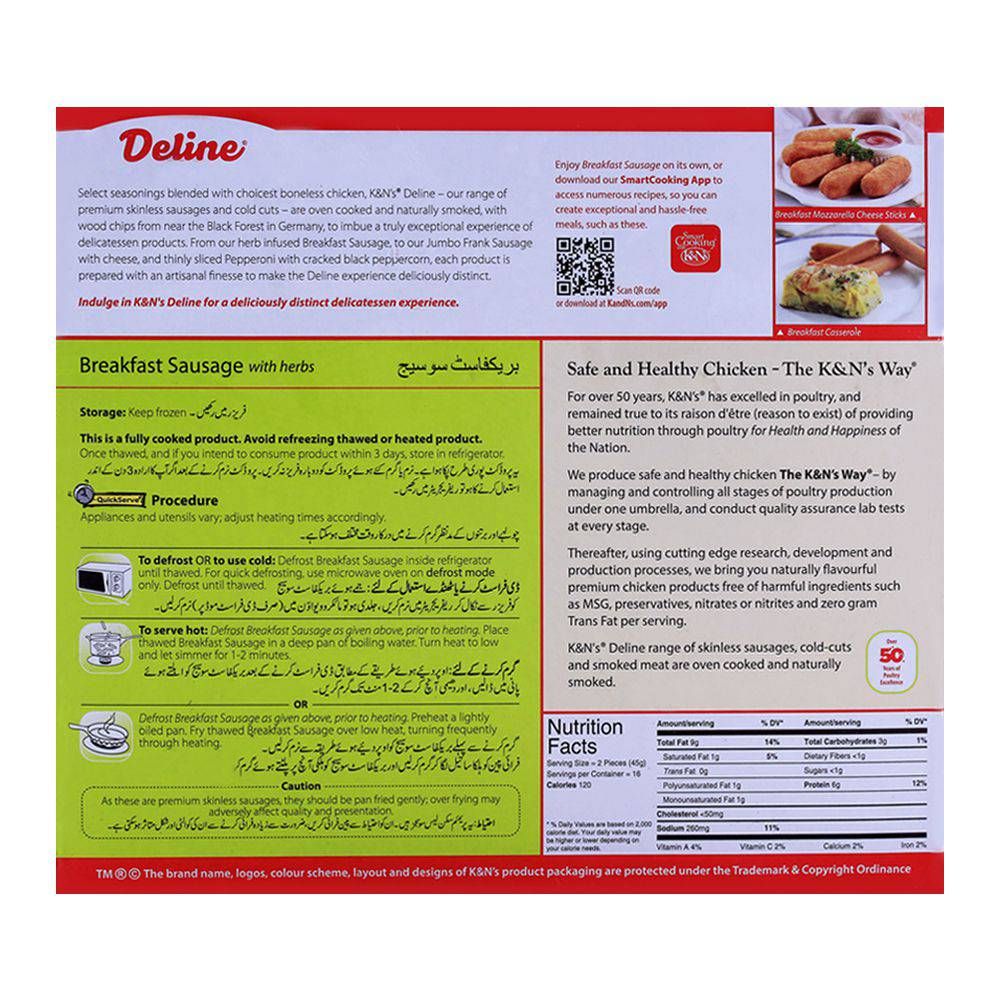 Buy K&N's Breakfast Sausages with Herbs 32 Pieces (720g) At Best Price GrocerApp