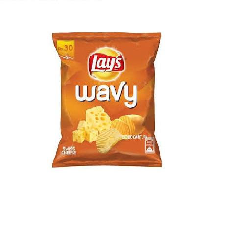 Buy Lays Chips Wavy Swiss Cheese Chips & Nimko online