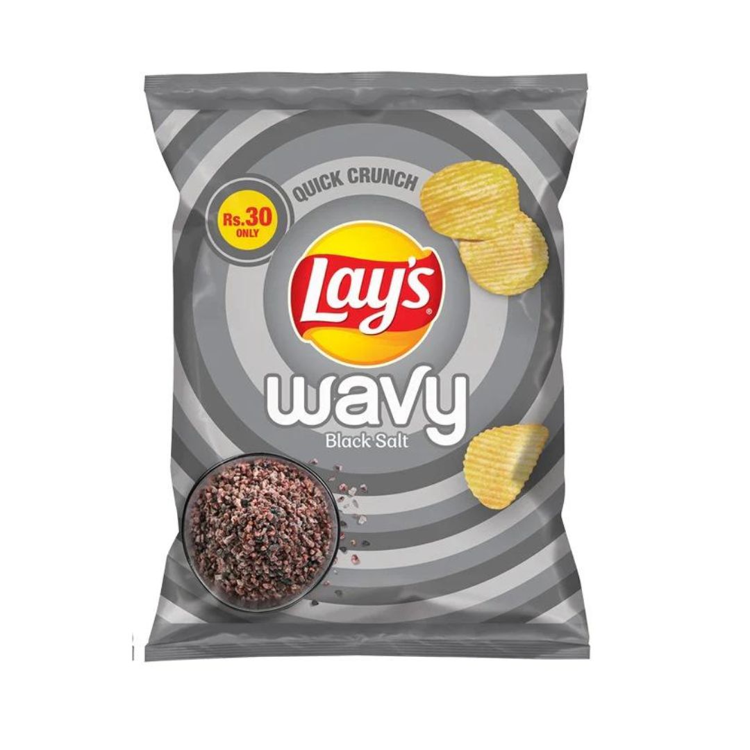 Buy Lays Wavy Black Salt Rs. 30 At Best Price - GrocerApp