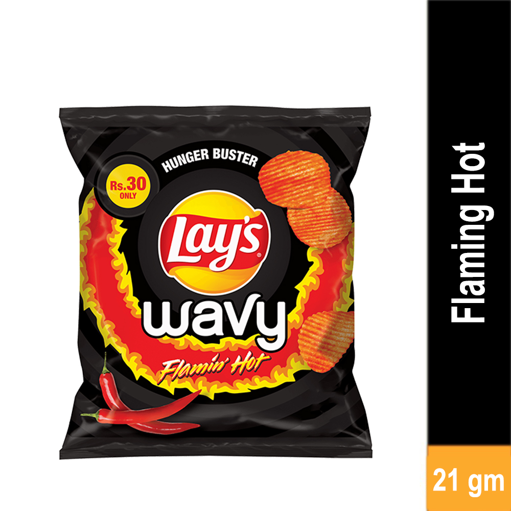 Buy LAYS WAVY FLAMING HOT RS 30 At Best Price - GrocerApp