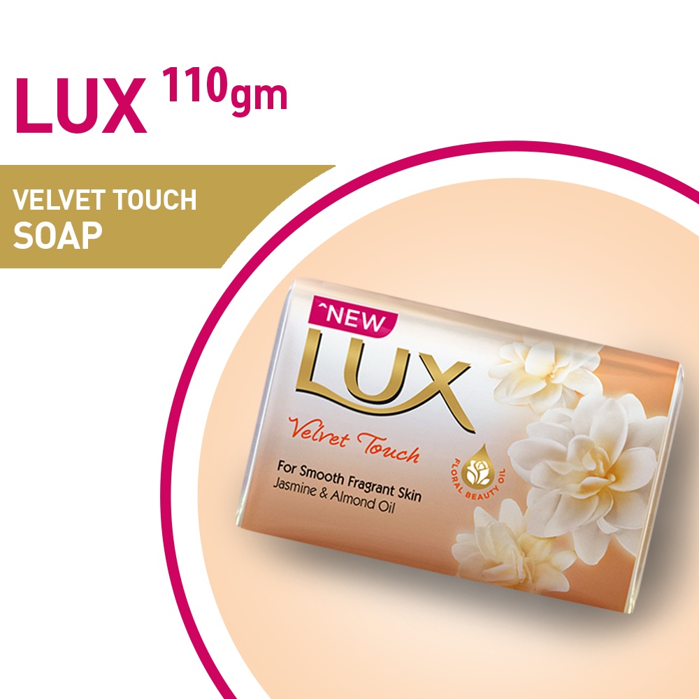 Buy Lux Velvet Touch Soap For Smooth Fragrant Skin & Almond Oil At Best