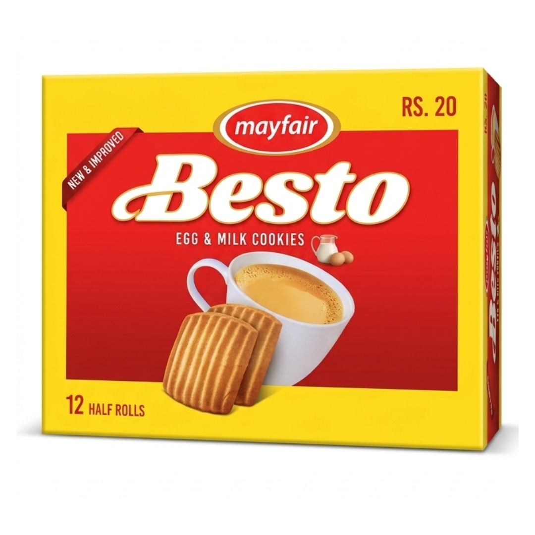 MayFair Besto Egg & Milk Cookies Half Rolls (12pcs)