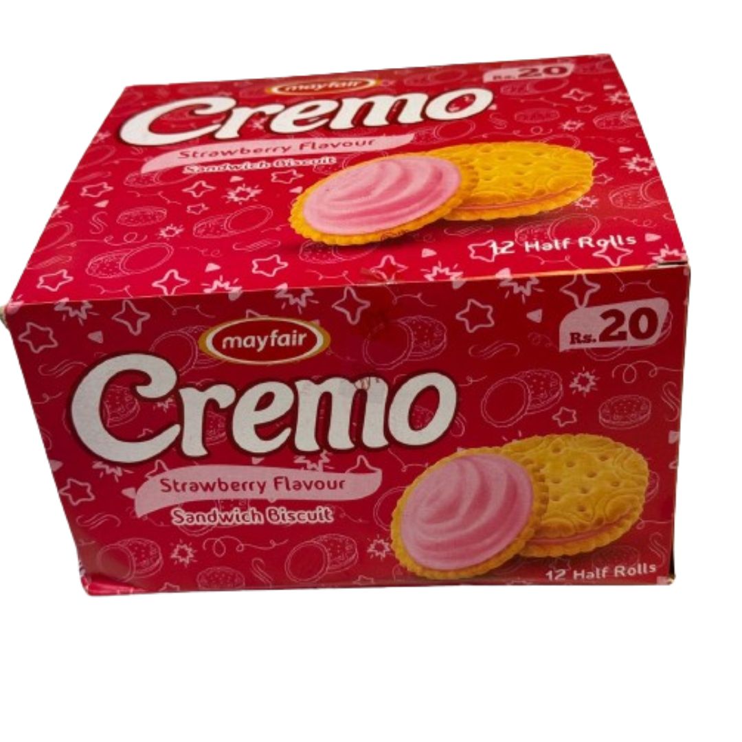 MAYFAIR CREMO STRAWBERRY SP Rs.20 (1X12) BOX