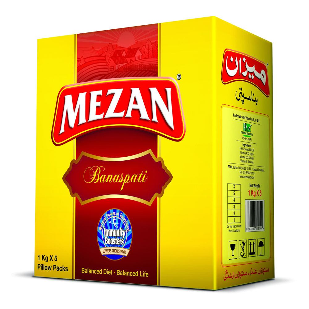 Buy Mezan Banaspati Ghee Carton (1KG x5) At Best Price GrocerApp