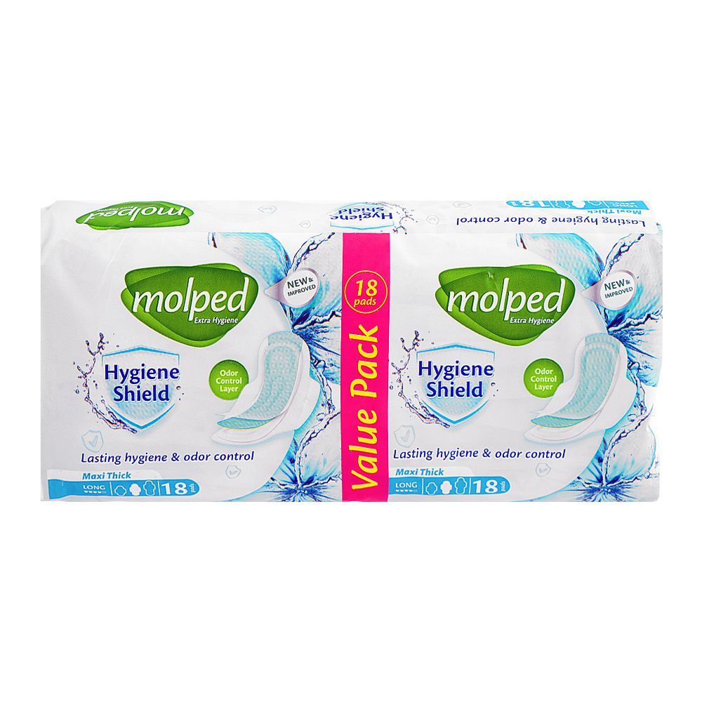 Molpad Maxi Thick Long Hygiene Shield Value Pack (18Pcs)