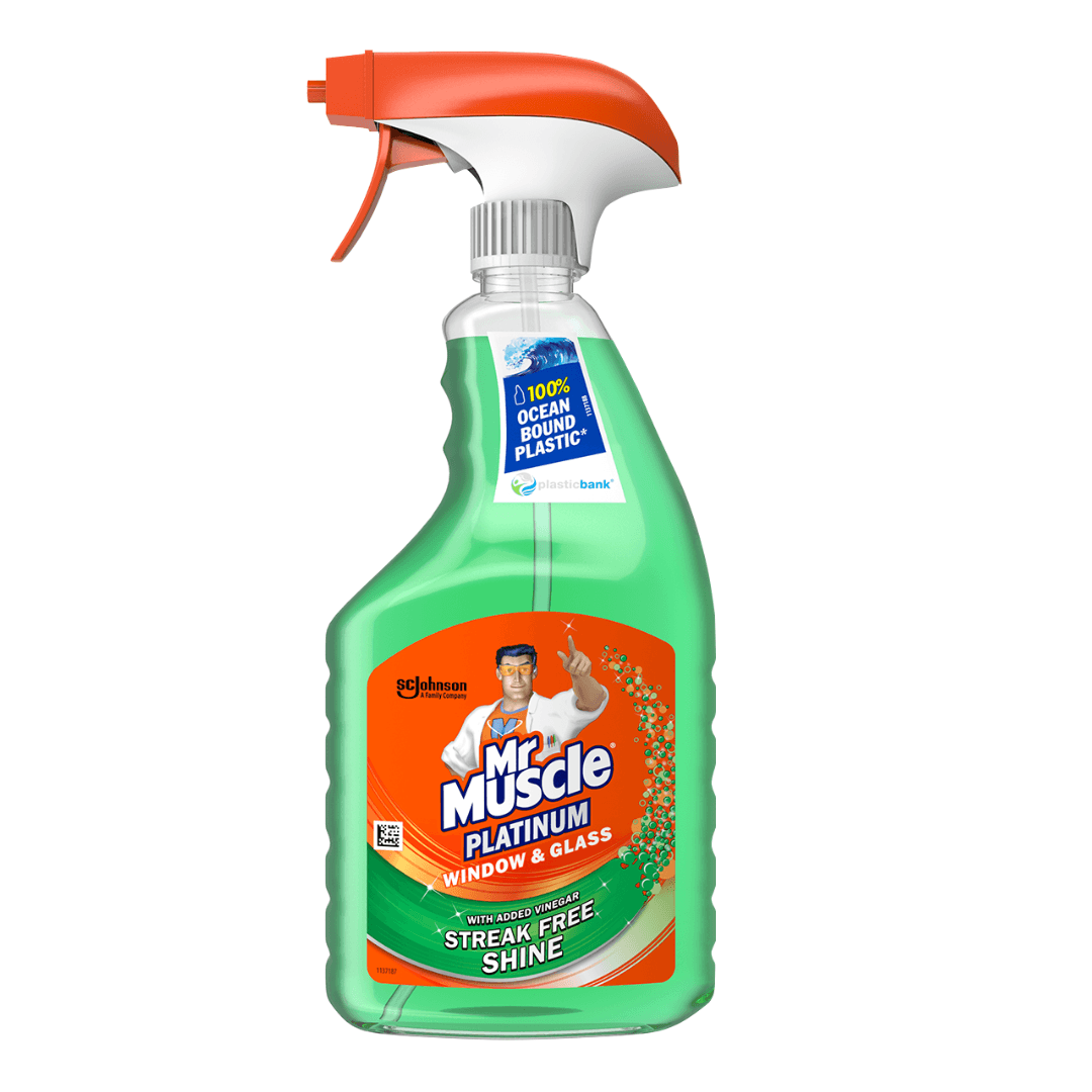 Mr Muscle Platinum Window and Glass with Added Vinegar Streak Free Shine 500 ml