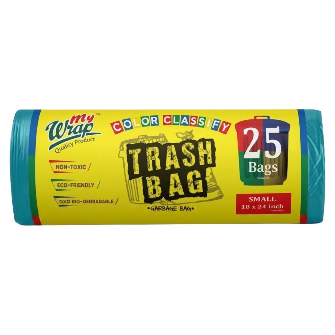 My Wrap Color Classify Trash Bags (Loose Roll ) Small (18x24 inch - 25 bags)