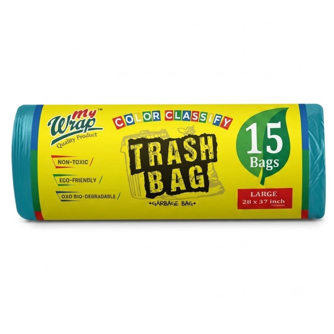 My Wrap Color Classify Trash Bags (Loose Roll ) Large (28x34 inch - 15 bags)