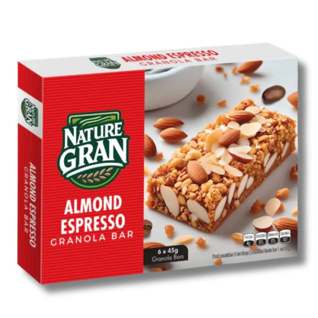 Nature Gran Almond Espresso Granola Bar Box