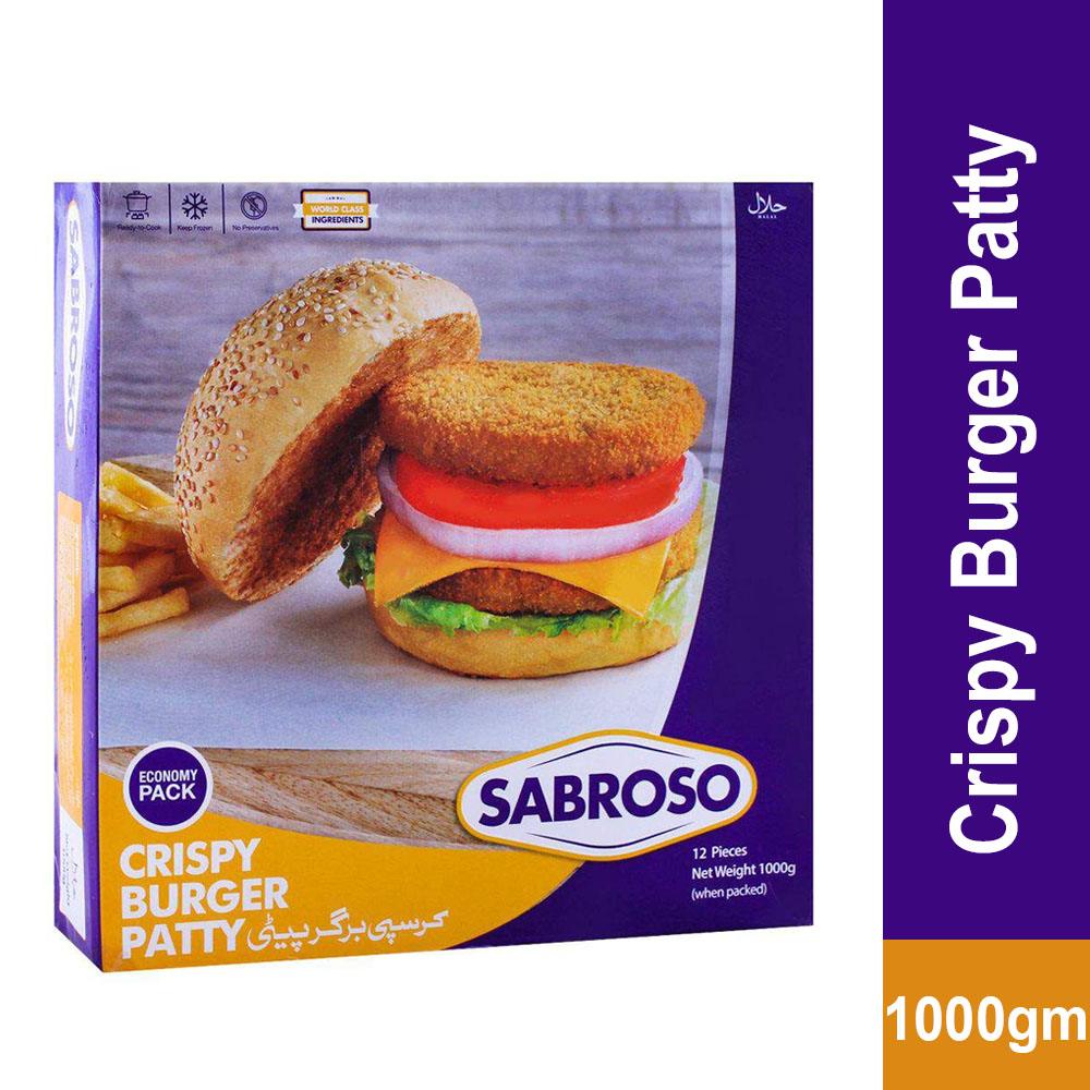 Buy Sabroso Crispy Burger Patties 12 Pieces (1kg) At Best Price GrocerApp