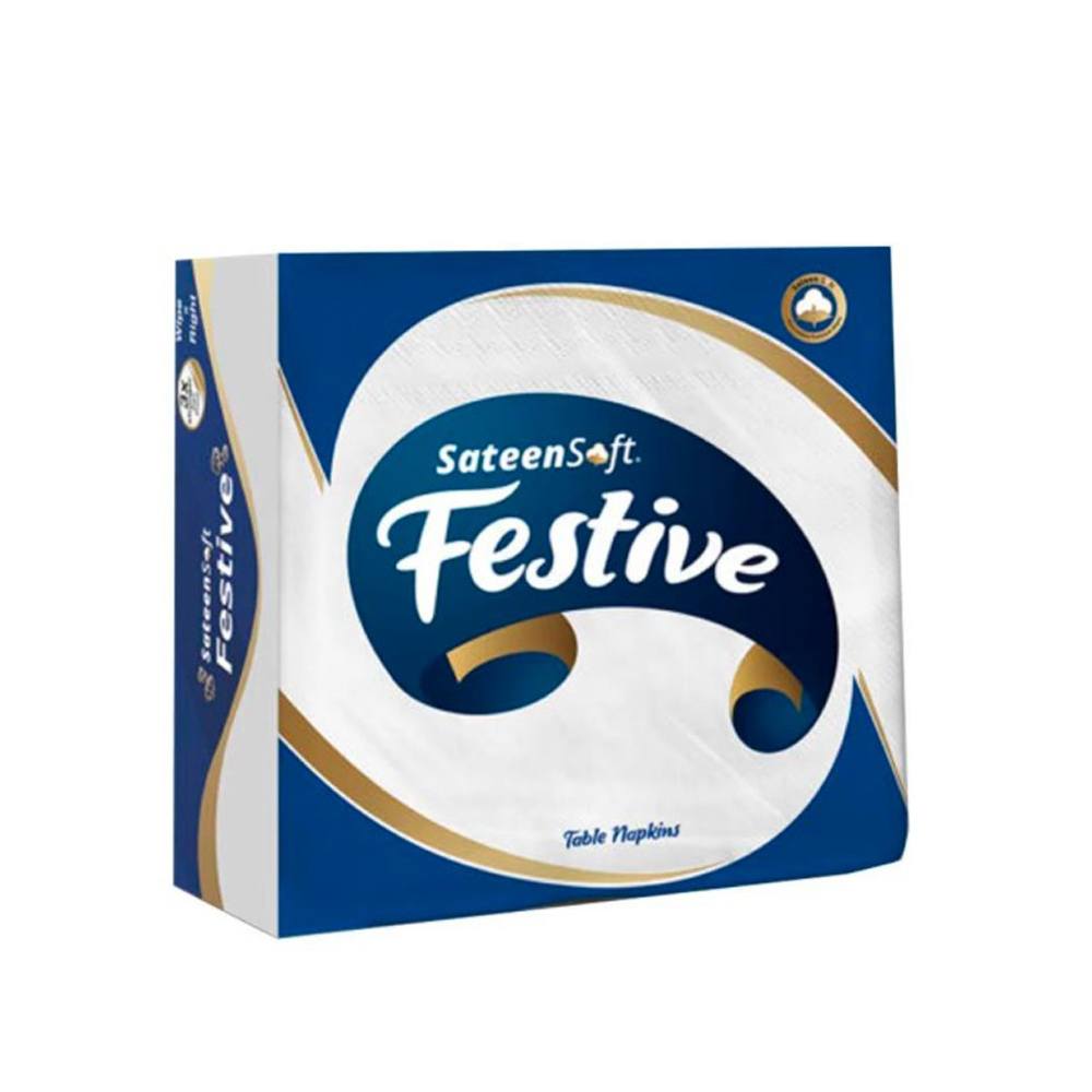 Sateen Soft Cotton Dry Wipes Festive Napkins