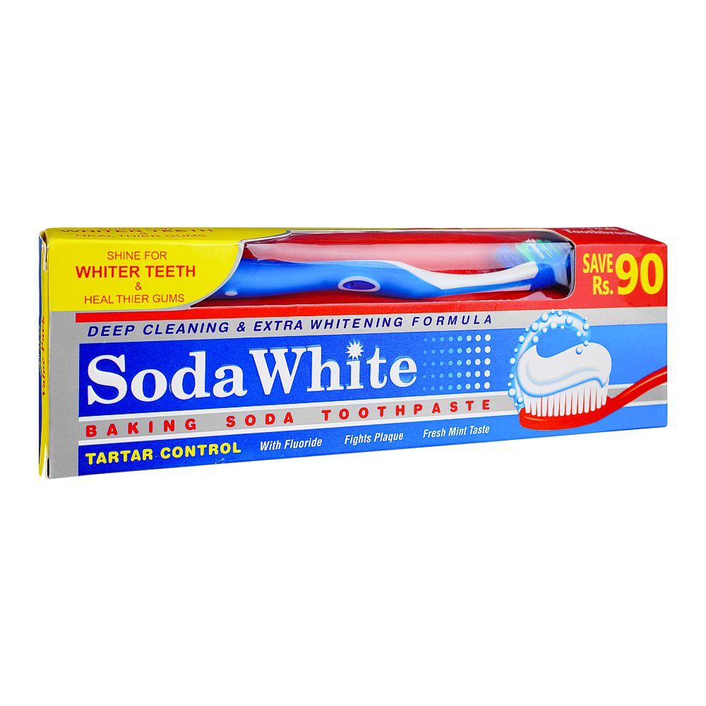 SodaWhite - Baking Soda Toothpaste with Brush (135g)