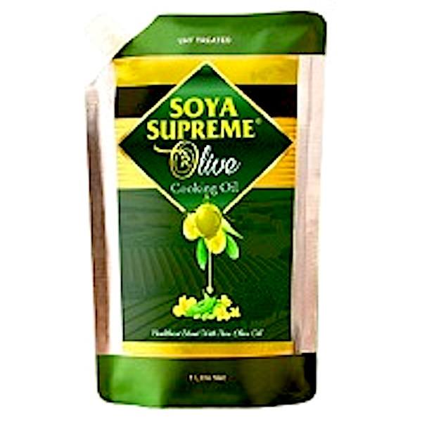 Soya Supreme Olive Cooking Oil - 1 Litre Standing Pouch