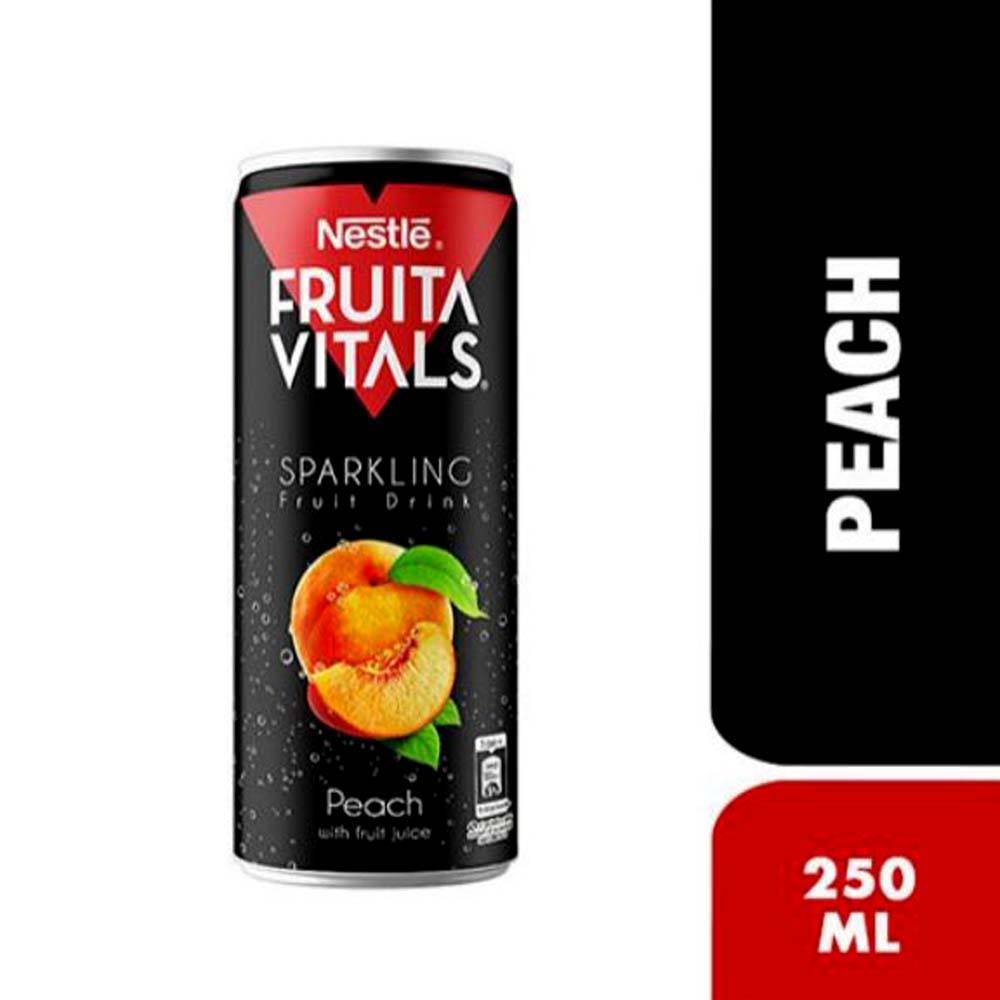Buy Nestle Fruita Vitals Sparkling Peach Can 250ml At Best Price