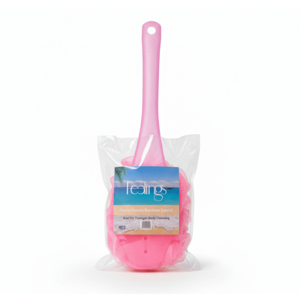 Sun brite Loofah Bath Flower Plastic Handle