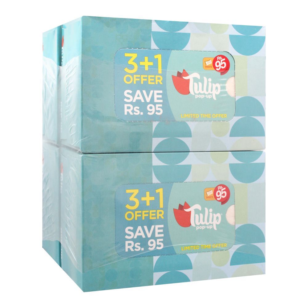 Buy Tulip Pop Up Tissue 270s (3+1 offer) Tissue Papers online GrocerApp