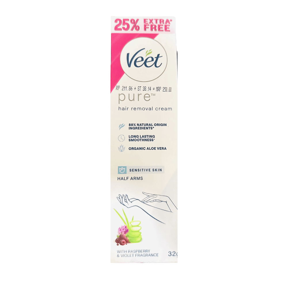 Veet Hair Removing Cream Pure With Raspberry and Violet Fragrances 25% Extra