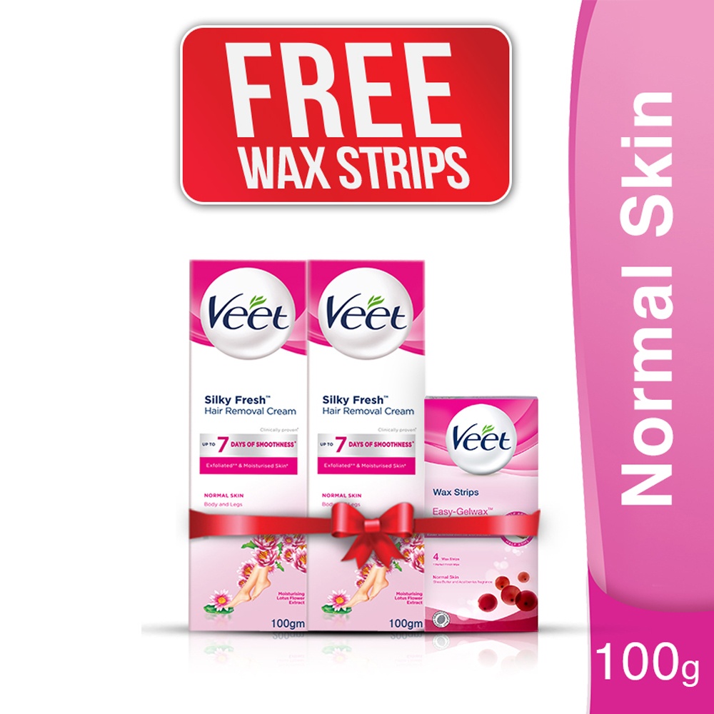 Buy Veet Silky Fresh Hair Removal Cream For Normal Skin Save pack Free